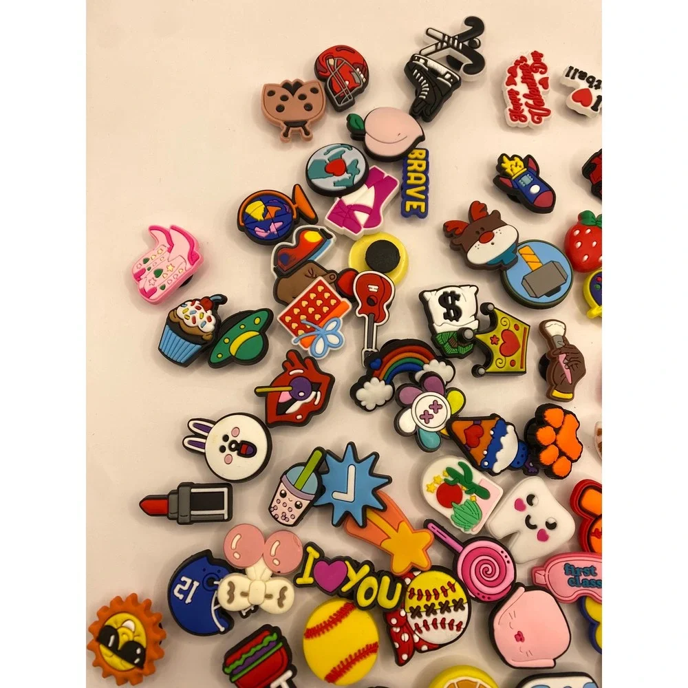 Bulk Lot Assorted PVC Shoe Charms Clogs Crocs Sports Food Animals Superheroes‎